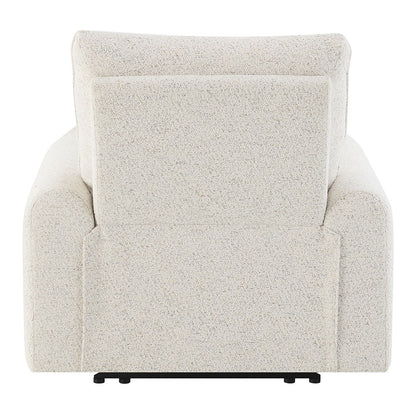 Lalisa - Power Motion Recliner With USB Port - Cream Chenille