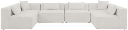 Cube - Linen 6 Piece Modular Armless Sectional