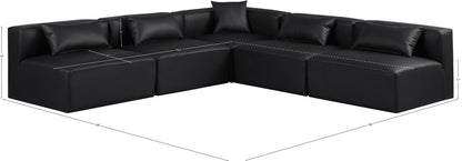 Cube - 5 Piece Modular Corner Armless Sectional