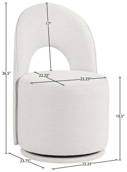 Cirelle - Linen Textured Performance Fabric Dining Chair (Set of 2)