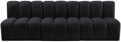 Arc - Velvet 3 Piece Modular Straight Sofa
