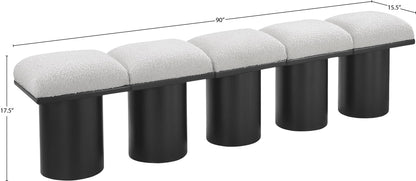 Pavilion - 5 Piece Modular Bench With Black Base