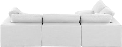 Comfy - 4 Piece Linen Fabric Modular Armless Sectional
