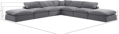 Comfy - 7 Piece Velvet Modular Corner Sectional