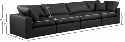 Comfy - Faux Leather Modular Sofa 4 Seats