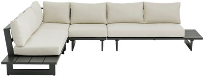 Maldives - 4 Piece Water Resistant Outdoor Patio Modular Sectional With Gray Base
