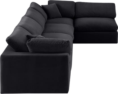Comfy - 5 Piece Velvet Modular Sectional