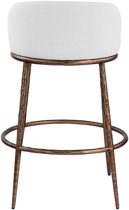 Ferro - Performance Fabric Upholstered Bar Stool - Antique Bronze