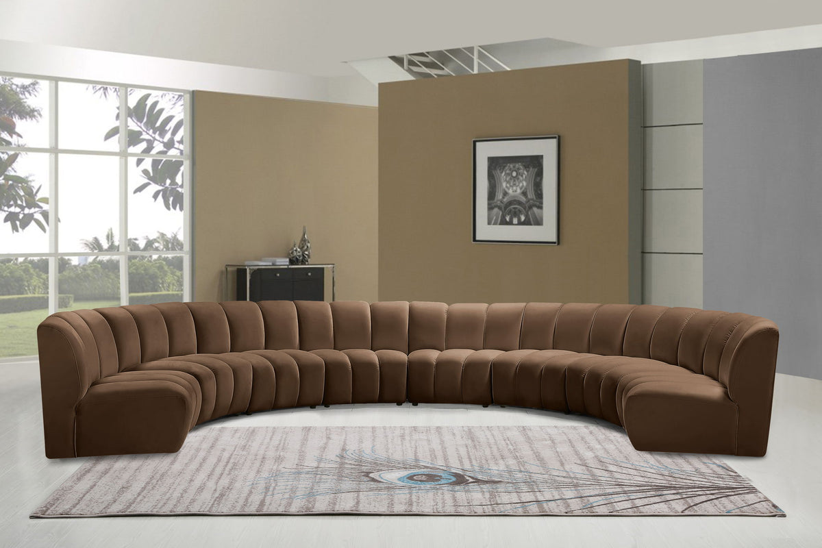 Infinity - 8 Piece Velvet Modular Sectional