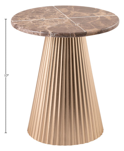 Cindra - Genuine Marble Top And Iron Base Table