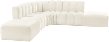 Arc - Velvet 6 Piece Corner Modular Sofa