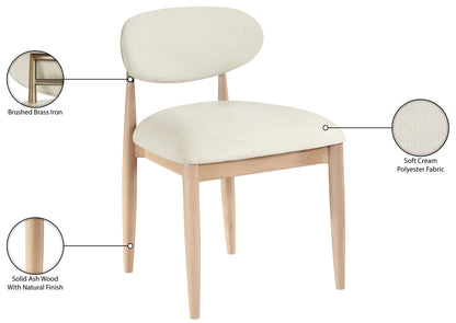 Riccio - Fabric Dining Side Chair (Set of 2) - Natural Frame