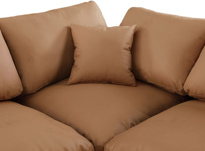 Comfy - 6 Piece Faux Leather Modular Double Chaise Sectional