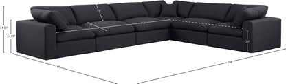 Comfy - 6 Piece Linen Modular Corner Sectional