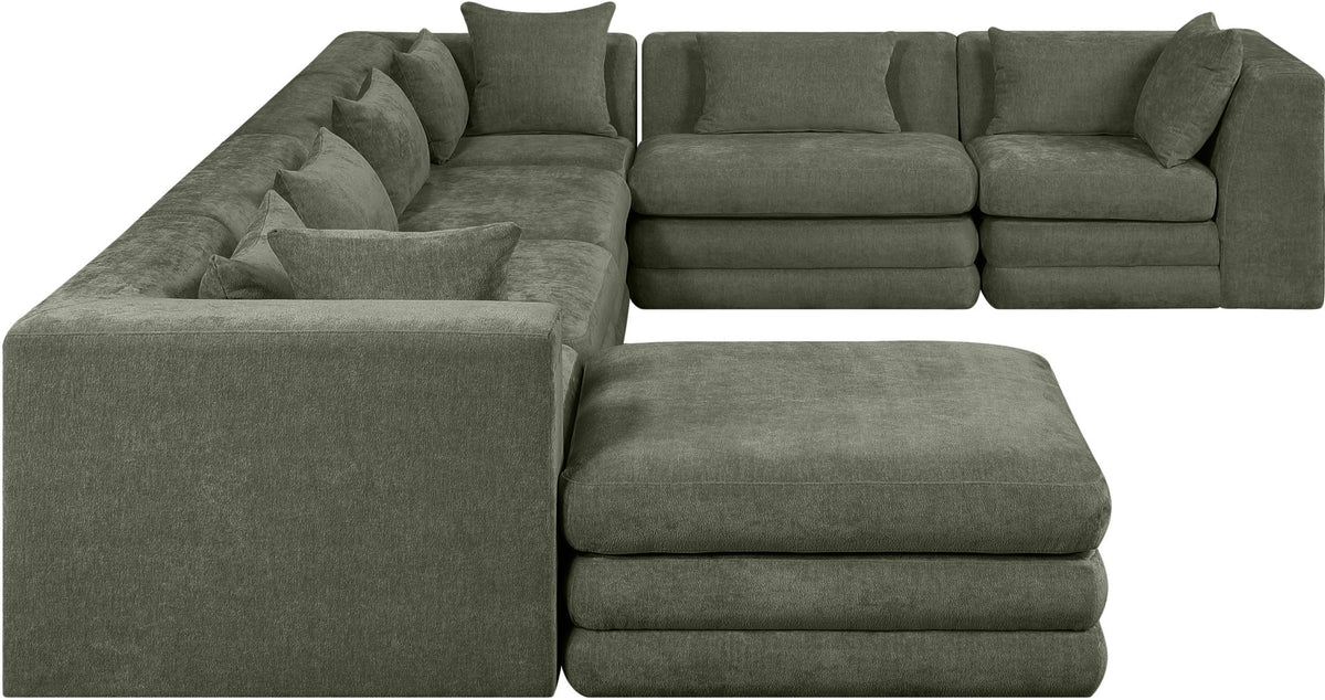 Stellar - 7 Piece Chenille Fabric Upholstered Modular Sectional
