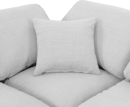 Indulge - Linen 5 Piece Modular Sectional - White