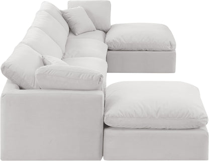 Indulge - Velvet 6 Piece Modular Double Chaise Sectional