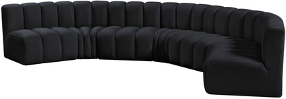 Arc - Velvet 7 Piece U-Shaped Modular Sofa