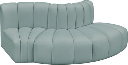 Arc - Faux Leather 3 Piece Modular Sofa