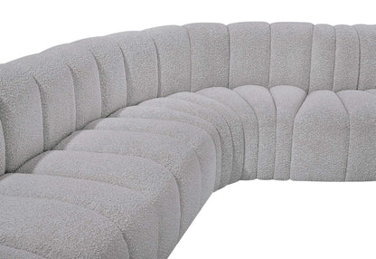 Arc - Boucle Fabric 4 Piece Corner Modular Sofa