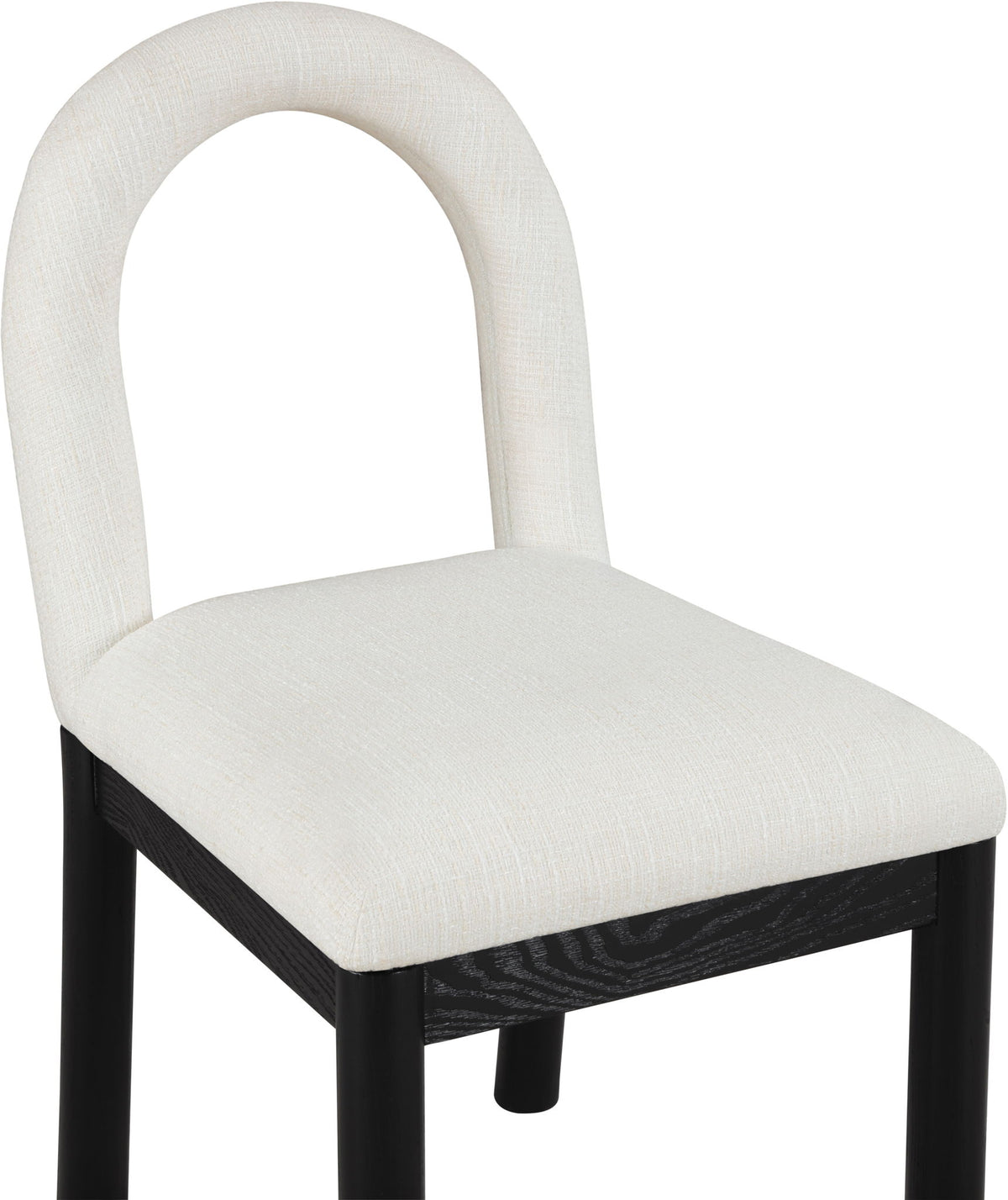 Conrad - Linen Dining Chair With Black Legs