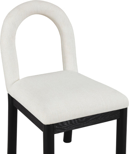Conrad - Linen Dining Chair With Black Legs