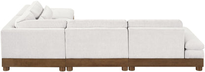 Turin - Chenille Fabric Upholstered Modular Sectional - Cream