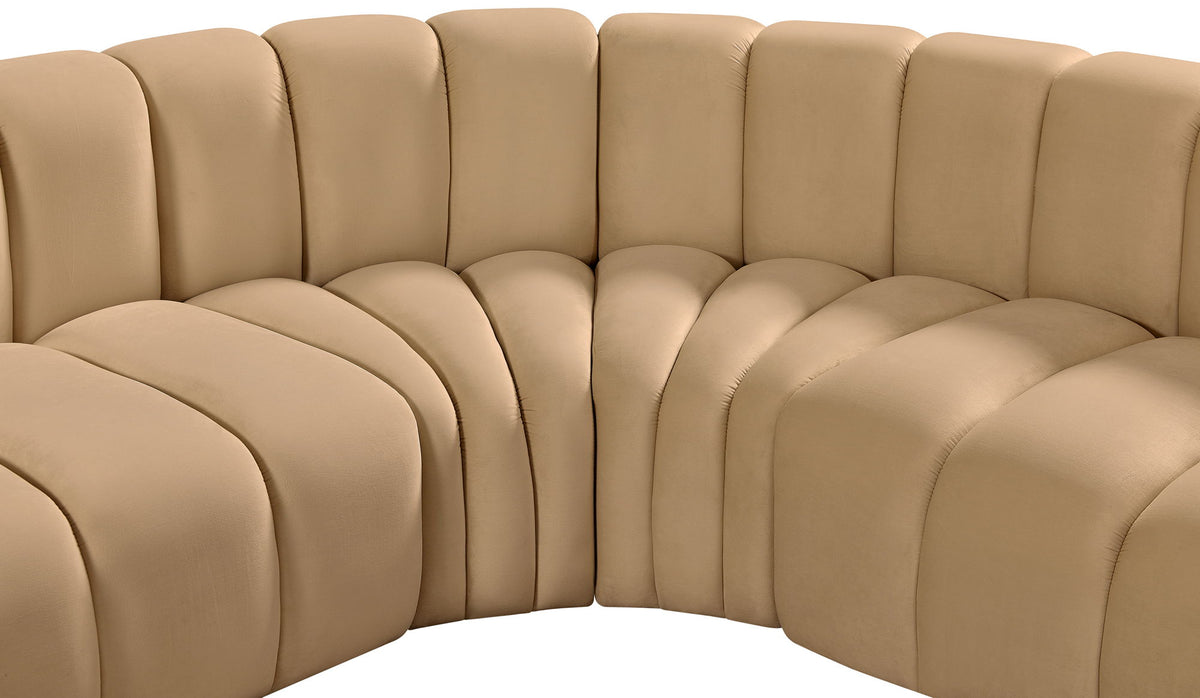 Arc - Velvet 8 Piece Curved Modular Sofa