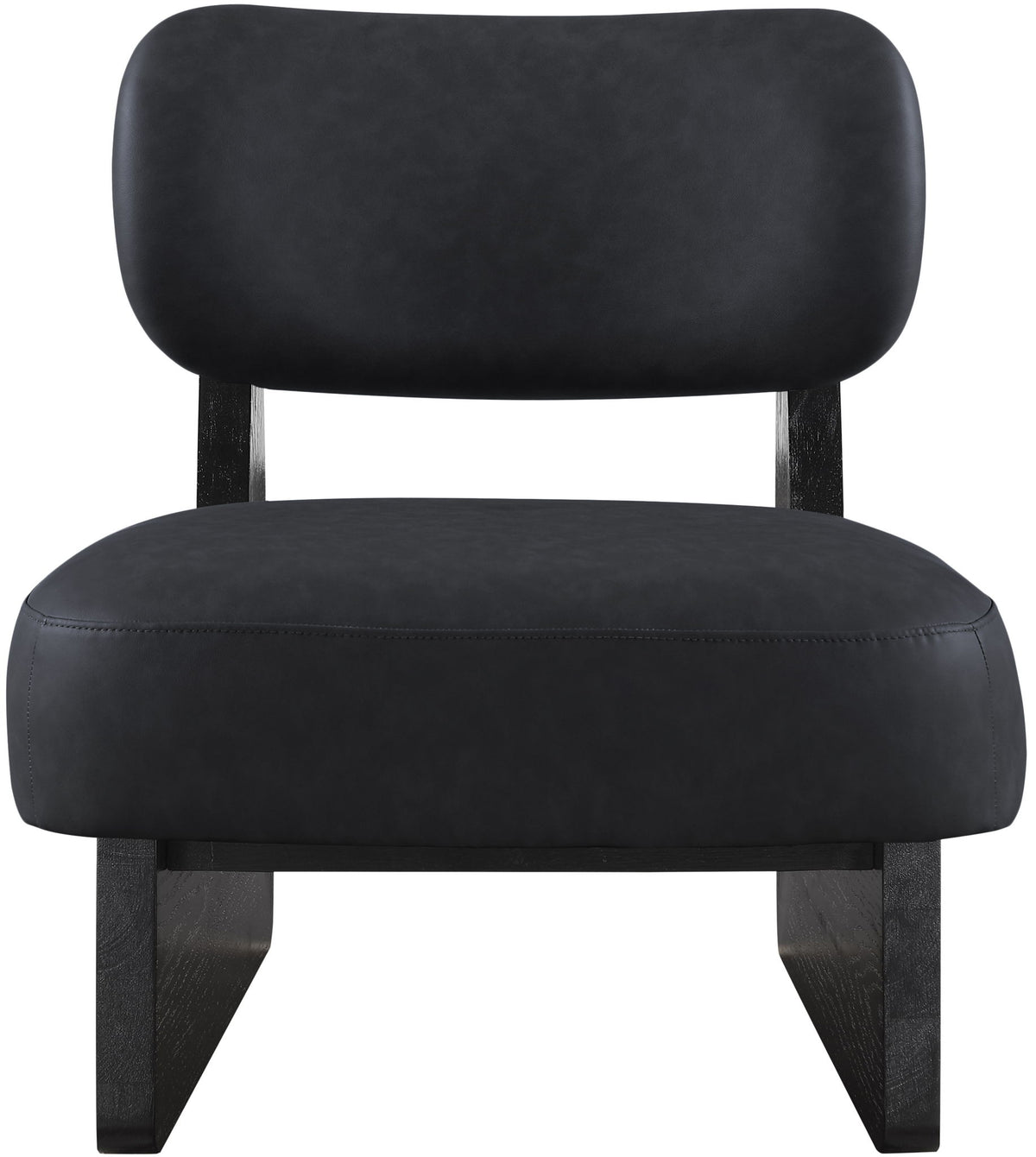 Vetra - Vegan Leather Upholstered Accent Chair With Black Base