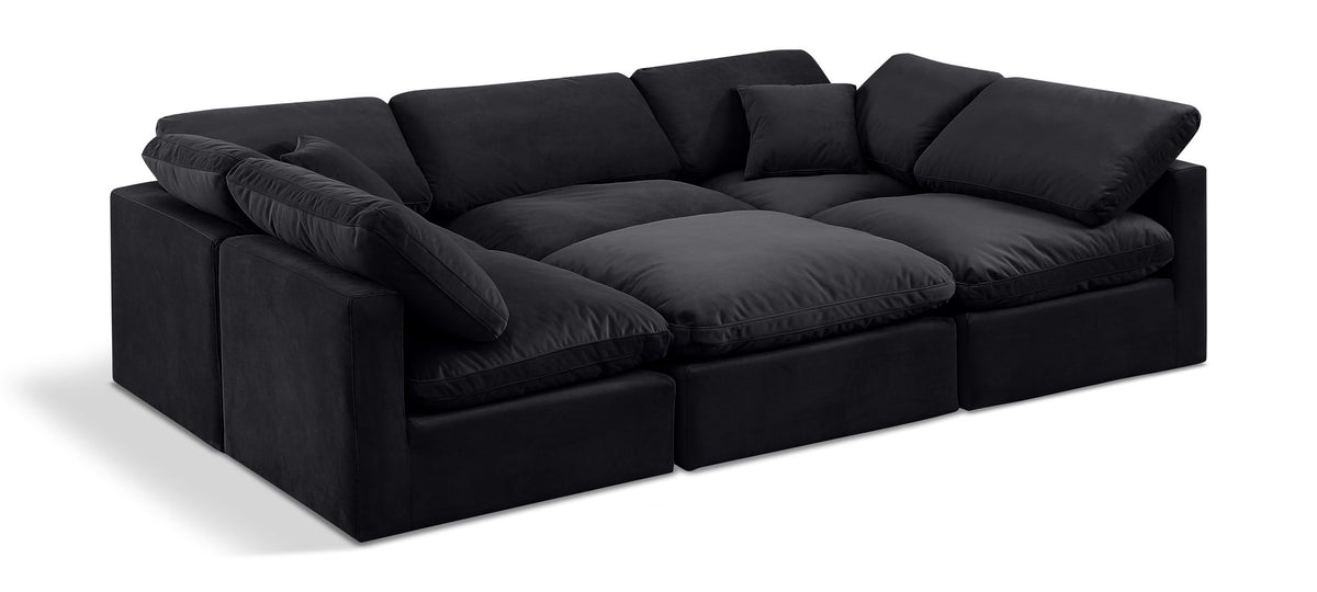 Indulge - Velvet 6 Piece Modular Sectional