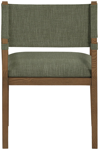 Avon - Linen Textured Performance Fabric Dining Arm Chair