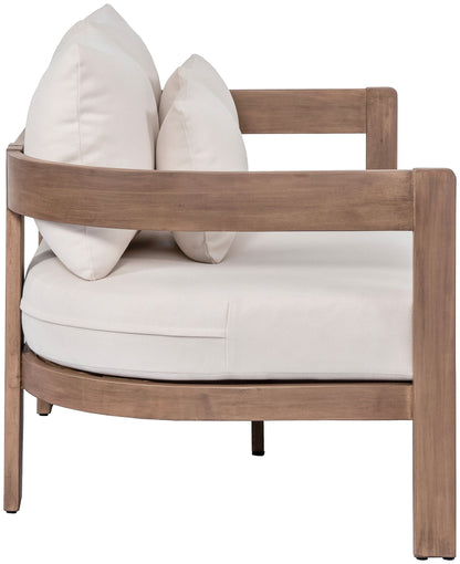 Newport - Water Resistant Fabric 65" Upholstered Outdoor Patio Loveseat