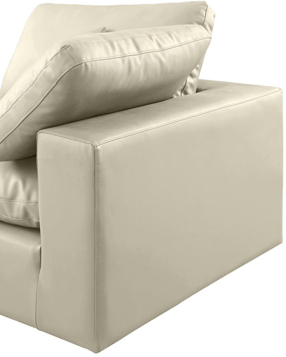 Comfy - 4 Piece Faux Leather Modular Sectional With Chaise