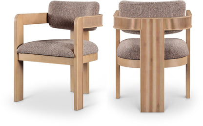 Sacha - Linen Dining Chair With Natural Base (Set of 2)