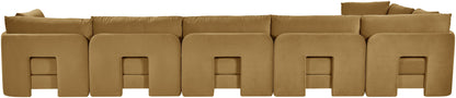 Hammond - Velvet Performance Fabric Upholstered 6 Piece L-Shaped Sectional