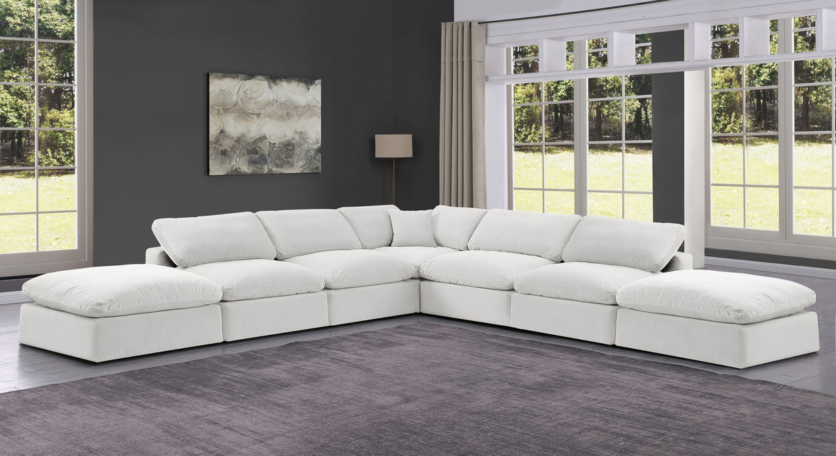 Comfy - 7 Piece Velvet Modular Corner Sectional