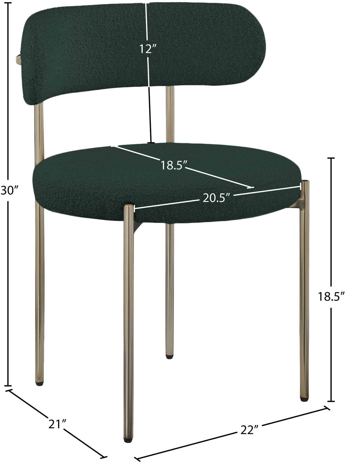 Beacon - Boucle Fabric Dining Chair (Set of 2)