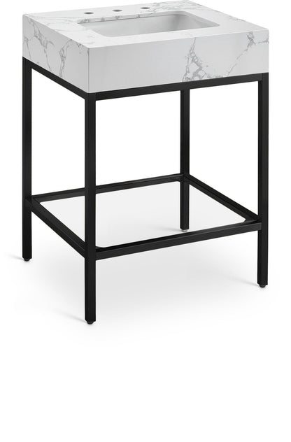 Marmo - Engineered Marble Bathroom Vanity With Black Base