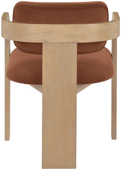 Cedra - Velvet Performance Fabric Upholstered Dining Chair (Set of 2) - Cognac