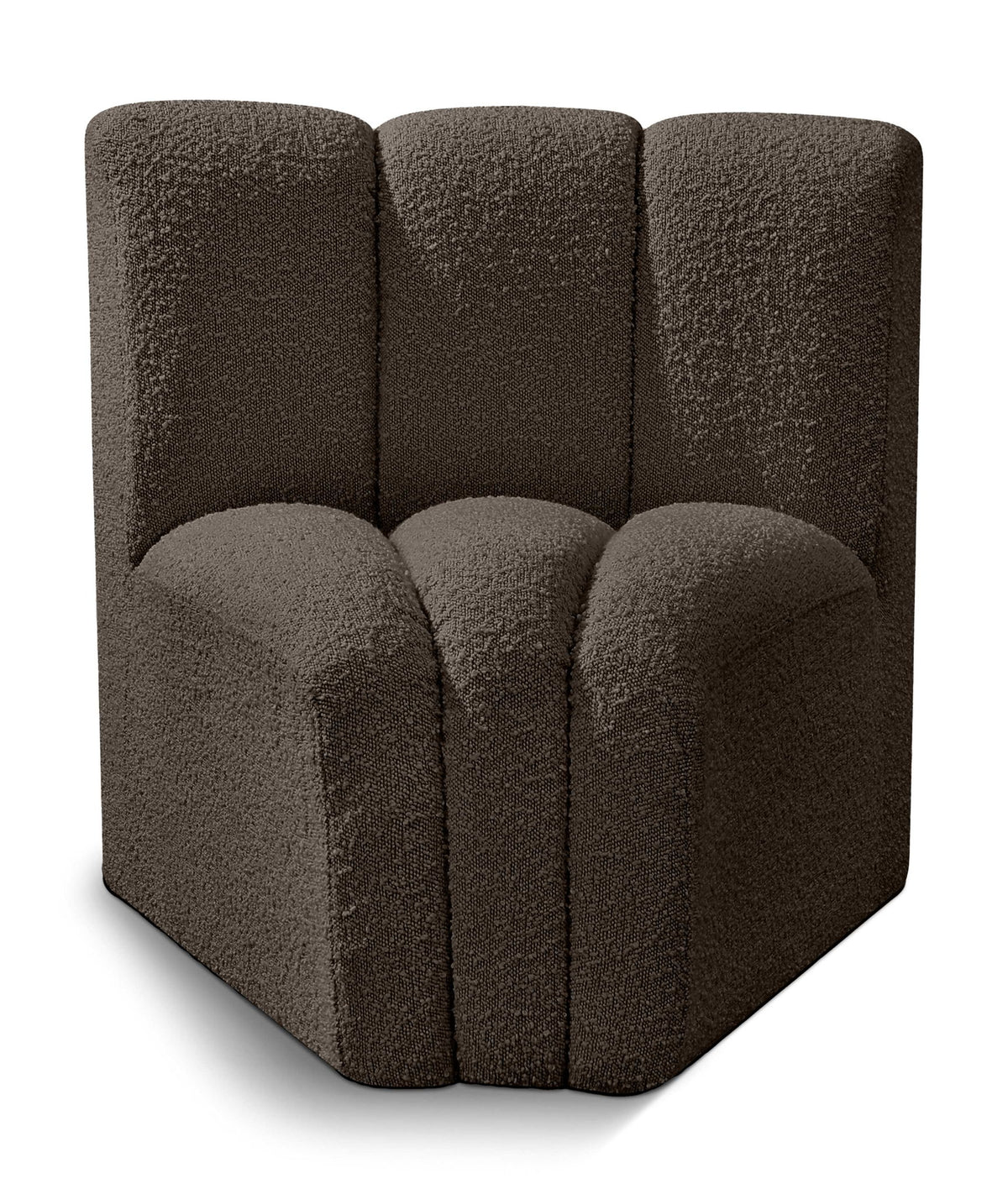 Arc - Boucle Fabric Curved Corner Chair