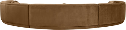Avra - 192" Velvet Performance Fabric Upholstered Sectional