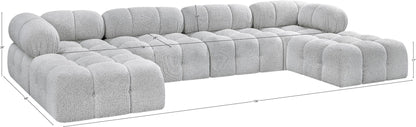 Ames - 6 Piece Fabric Modular U-Shaped Sectional