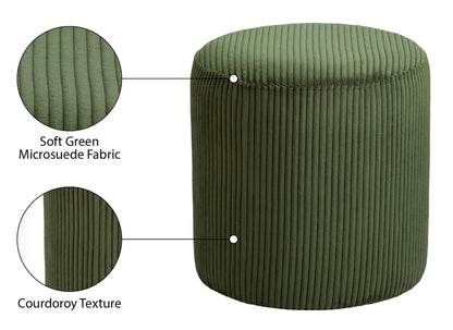 Roy - Round Microsuede Ottoman / Stool