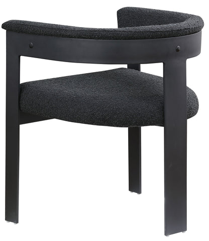Romeo - Boucle Dining Chair With Black Base (Set of 2)
