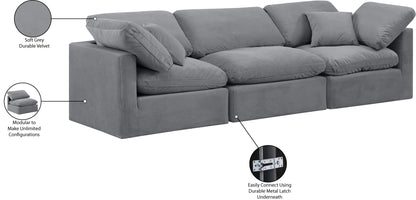 Indulge - Velvet 3 Seat Modular Sofa