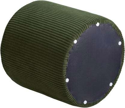 Roy - Round Microsuede Ottoman / Stool