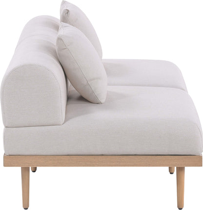 Laguna - 2 Piece Resilient Water Resistant Fabric 71" Outdoor Patio Armless Modular Loveseat