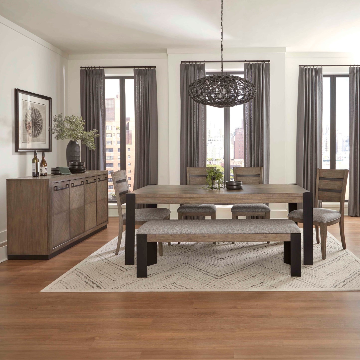 Cedar Fork - Rectangular Dining Table - Smoked Arabica