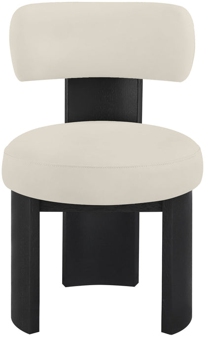 Atelier - Vegan Leather Upholstered Dining Chair (Set of 2) - Black Frame