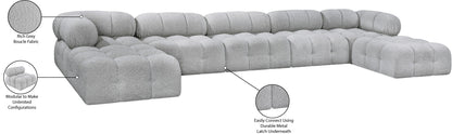 Ames - 7 Piece Fabric Modular U-Shaped Sectional